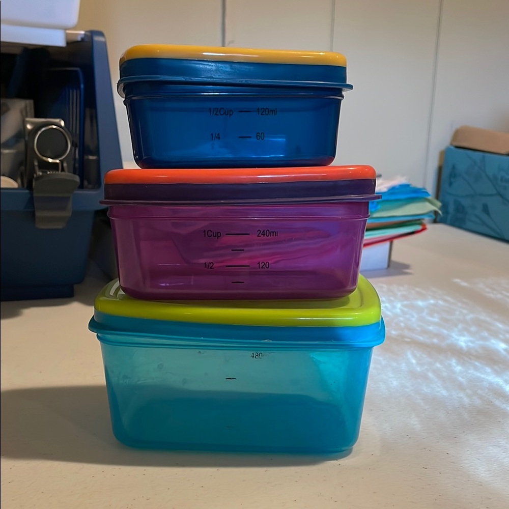 Fit And Fresh Colorful Stackable Food Storage Containers